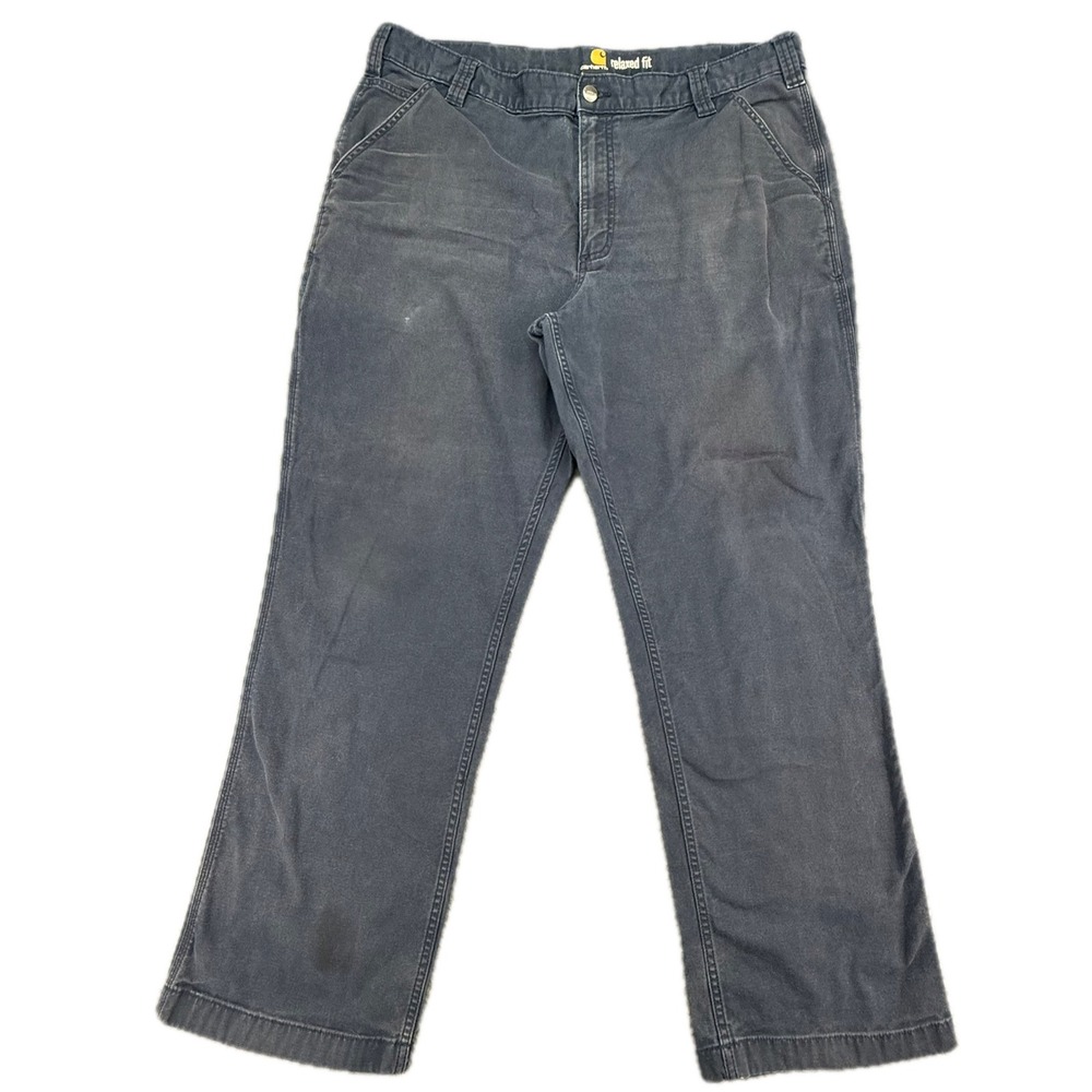 Carhartt‎ Carpenter Pants Mens 40x32 Blue Relaxed Fit Canvas Utility 102291